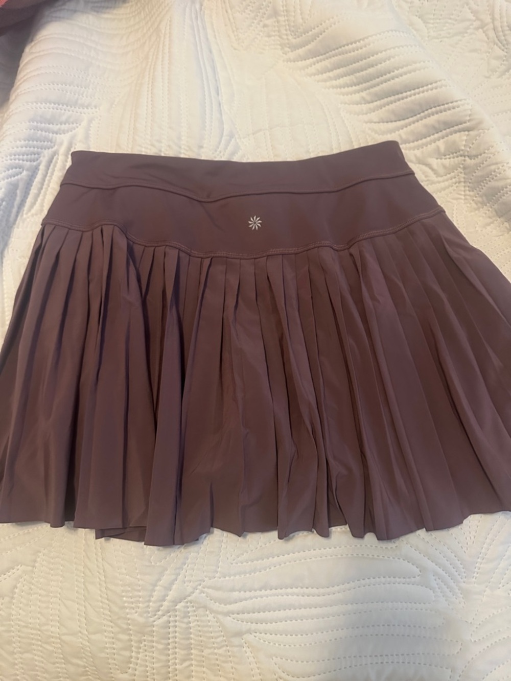 Athleta Pleated Mini Skirt in Mauve